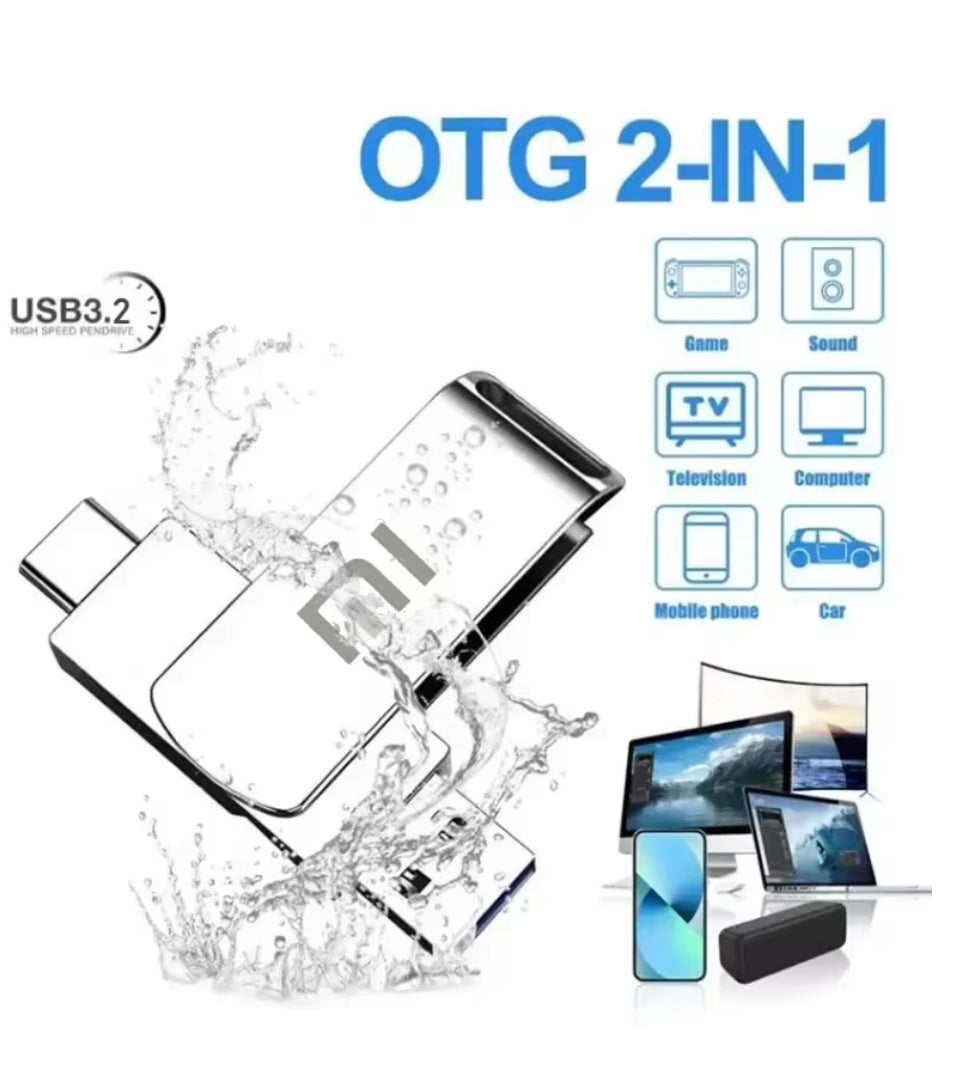 Xiaomi 16TB Flash Drive USB 3.2 High Speed Waterproof USB Transfer Type-c 2-In-1 8TB 16TB OTG Pendrive Flash Disk For Computer