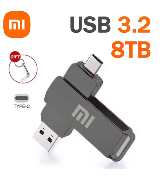 Xiaomi 16TB Flash Drive USB 3.2 High Speed Waterproof USB Transfer Type-c 2-In-1 8TB 16TB OTG Pendrive Flash Disk For Computer